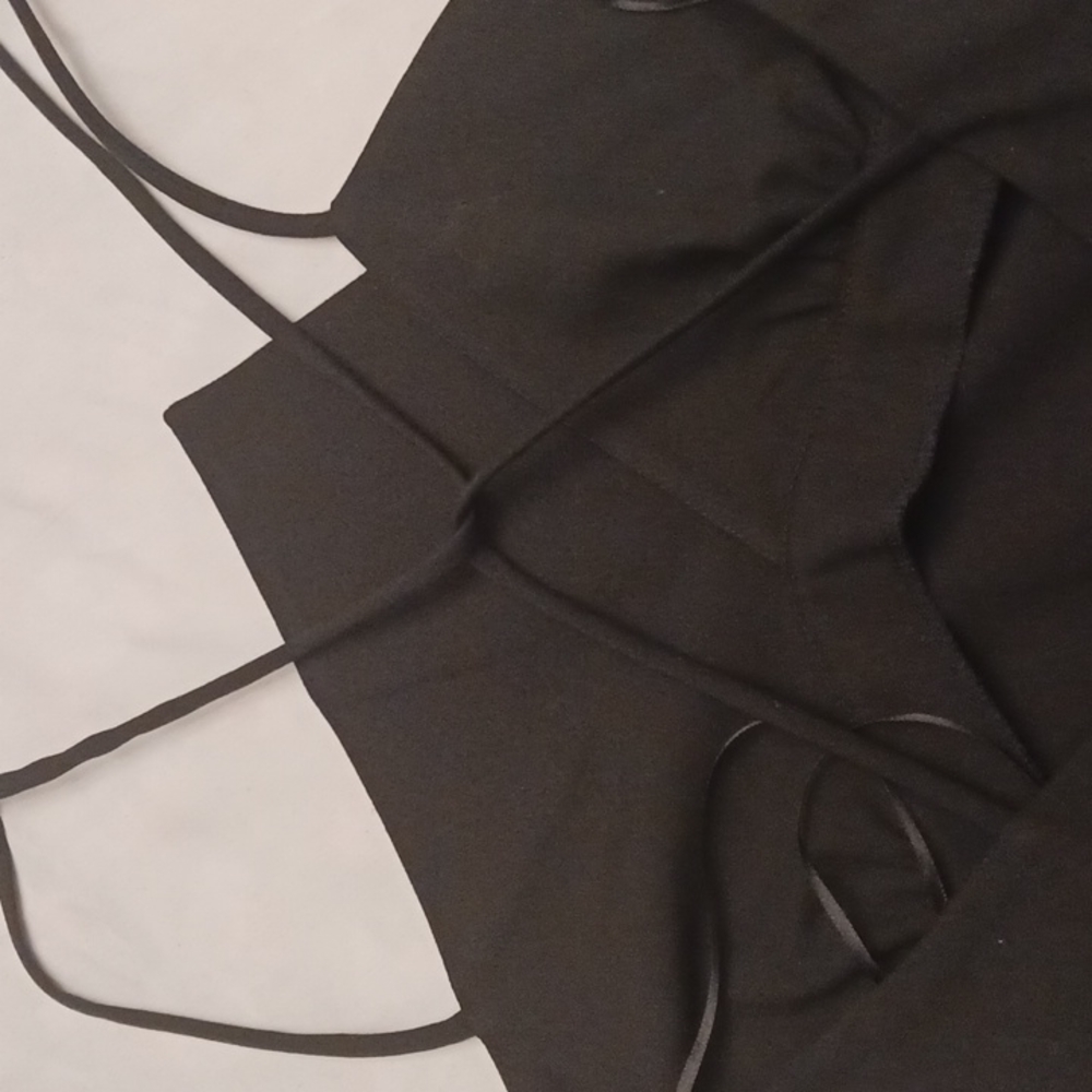 Zara size medium women's black mini dress spaghetti criss-cross strap. - Picture 12 of 17